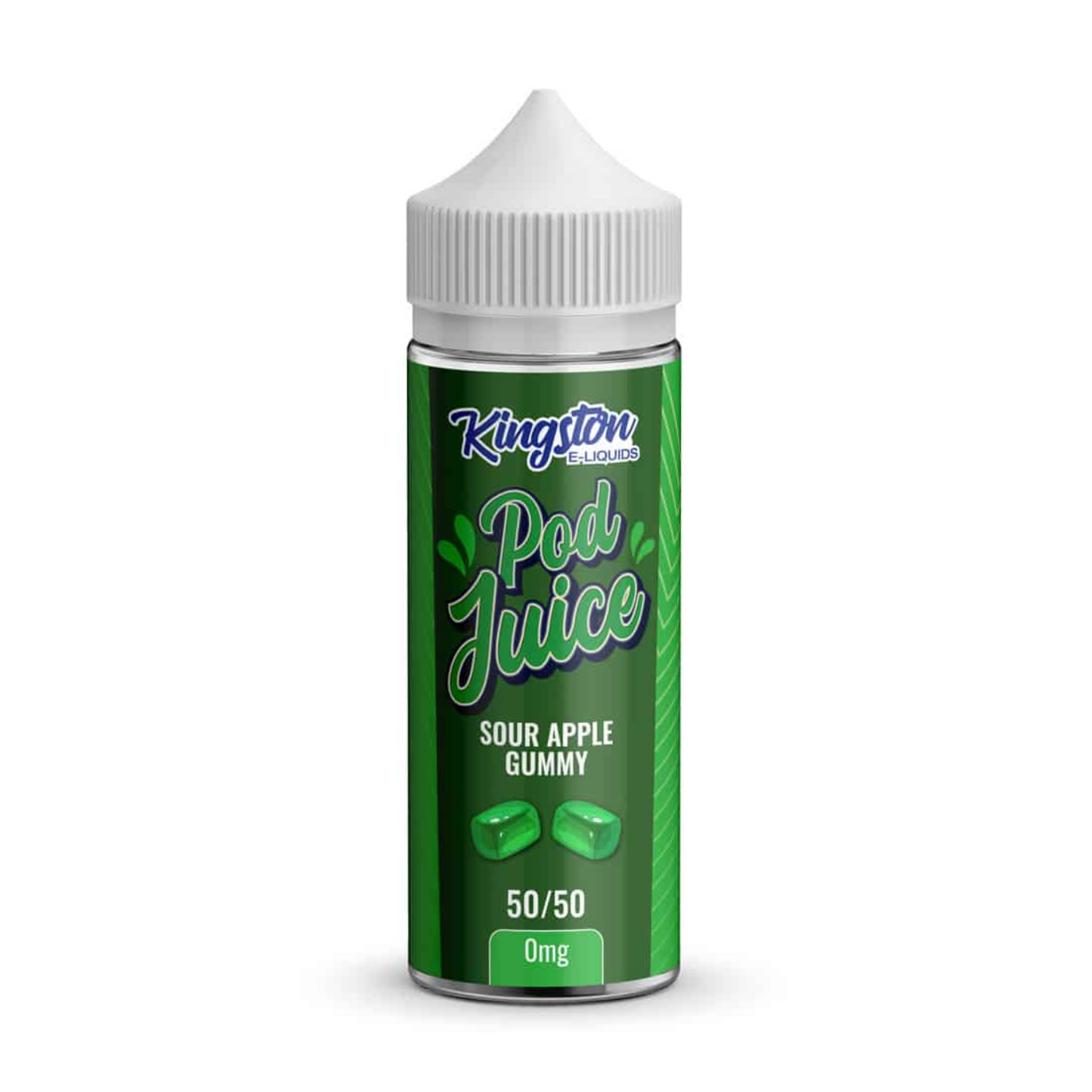 SOUR APPLE GUMMY E LIQUID POD JUICE BY KINGSTON 100ML 50VG