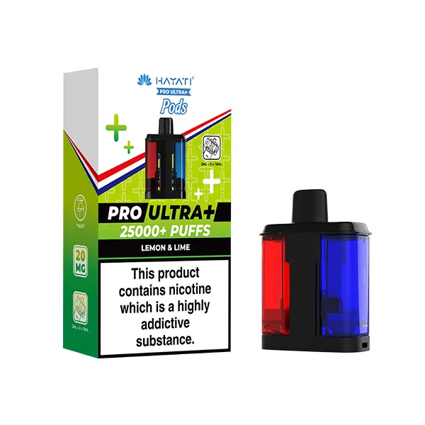 Hayati Pro Ultra Plus 25000+ Refill Pods Lemon and Lime