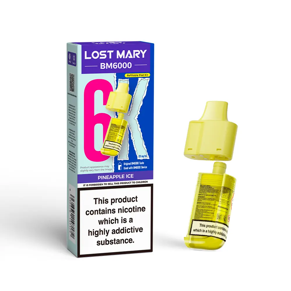 LOST MARY BM6000 PINEAPPLE ICE PREFILLED REFILL PODS