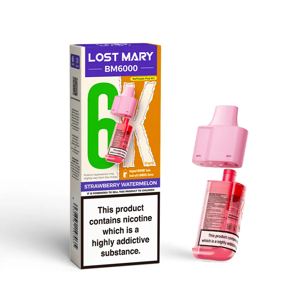 LOST MARY BM6000 STRAWBERRY WATERMELON PREFILLED REFILL PODS