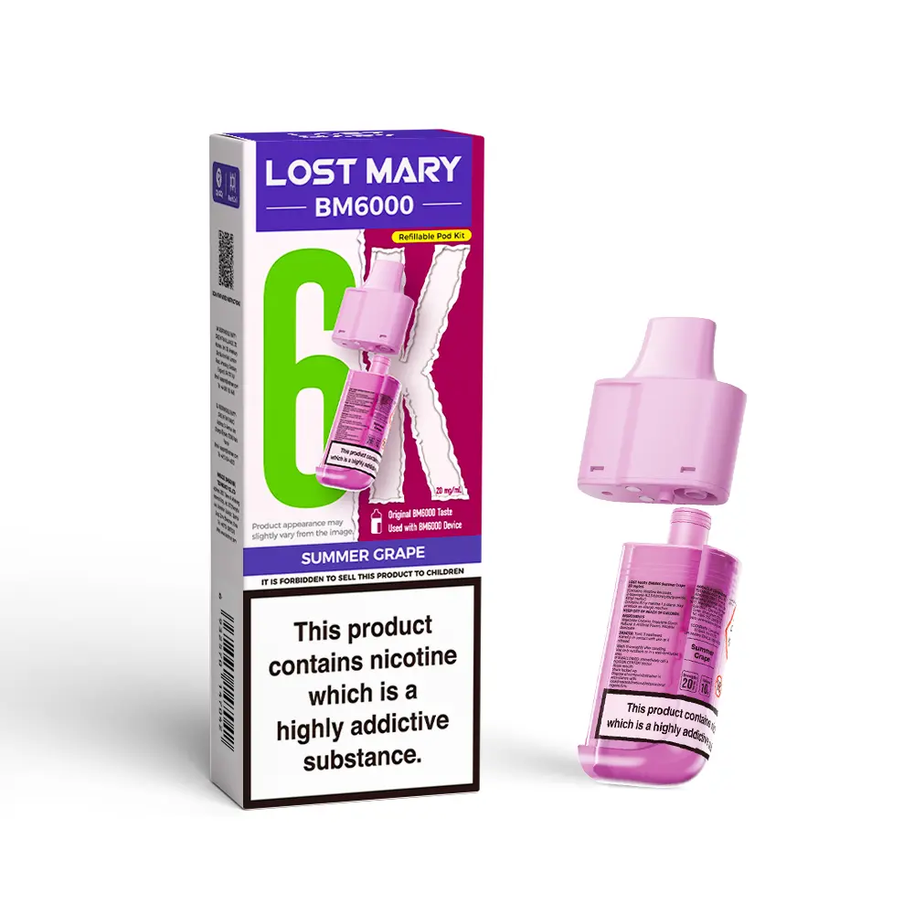 LOST MARY BM6000 SUMMER GRAPE PREFILLED REFILL PODS