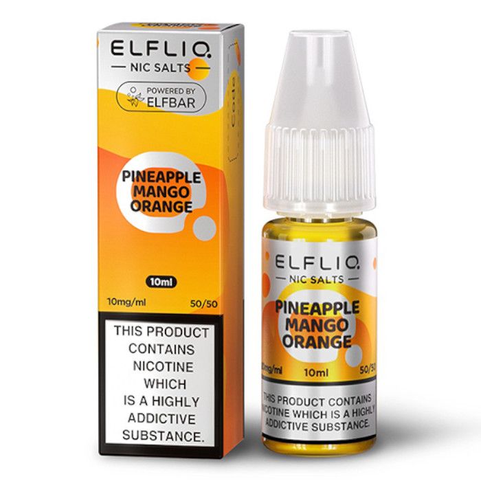 PINEAPPLE MANGO ORANGE NICOTINE SALT E-LIQUID BY ELFLIQ - ELFBAR