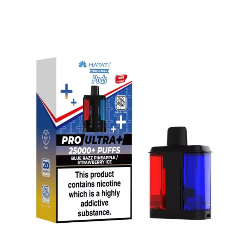 Hayati Pro Ultra Plus 25000+ Refill Pods Blue Razz Pineapple / Strawberry Ice