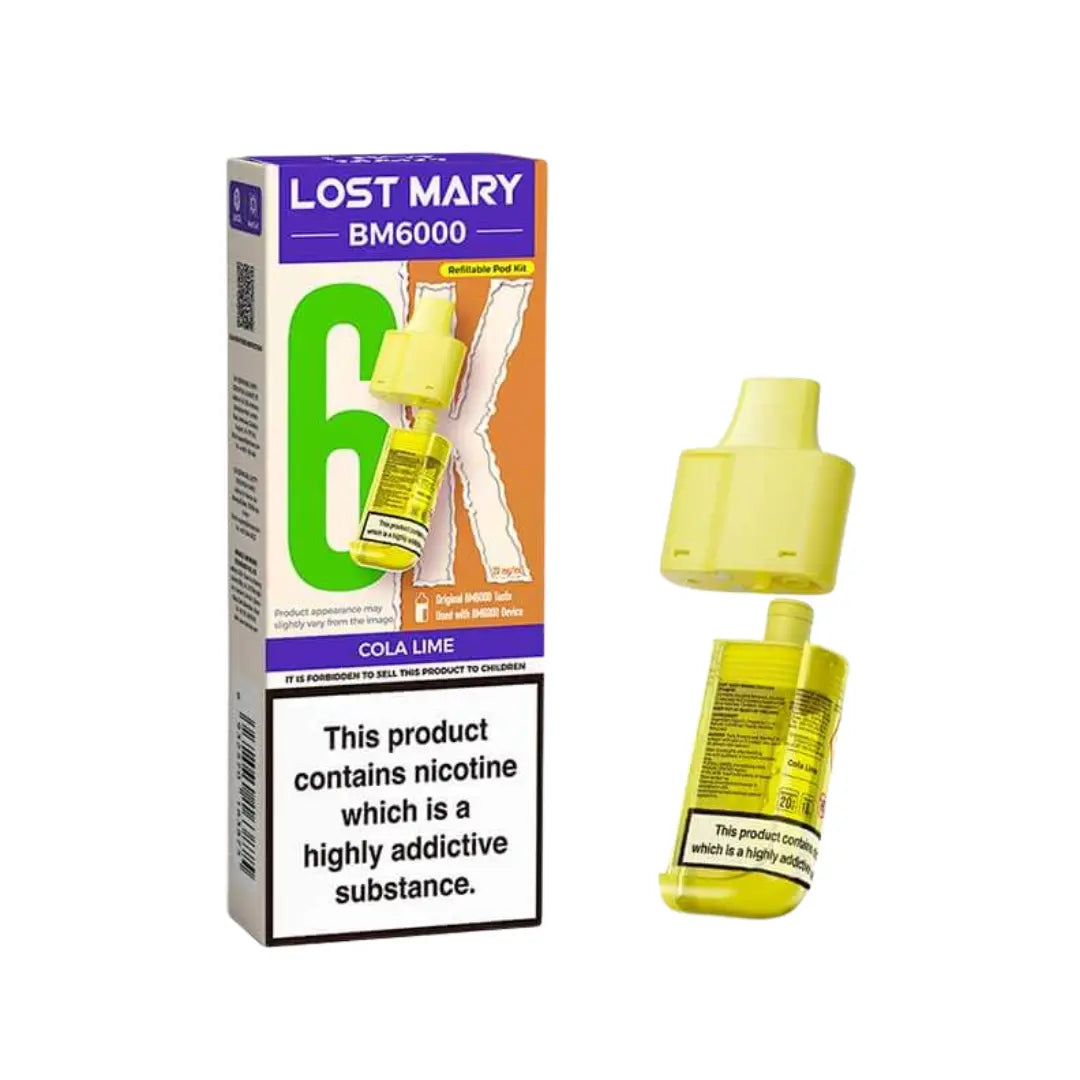 LOST MARY BM6000 COLA LIME PREFILLED REFILL PODS