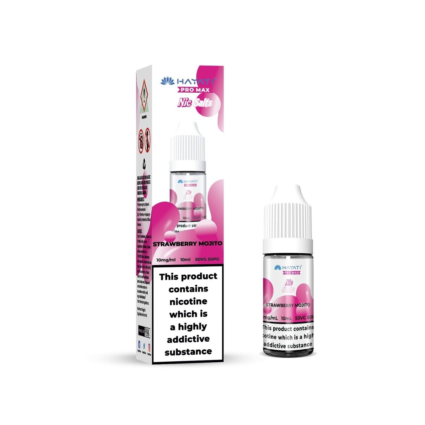 STRAWBERRY MOJITO NICOTINE SALT E-LIQUID BY CRYSTAL PRO MAX