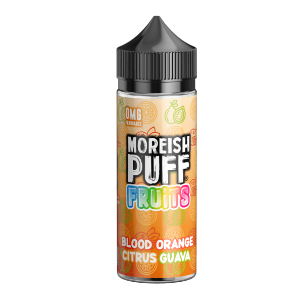 BLOOD ORANGE CITRUS GUAVA E LIQUID BY MOREISH PUFF - FRUITS 100ML 70VG - Eliquids Outlet