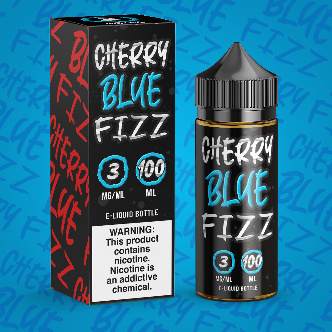 CHERRY BLUE FIZZ E LIQUID BY JUICE MAN 100ML 70VG