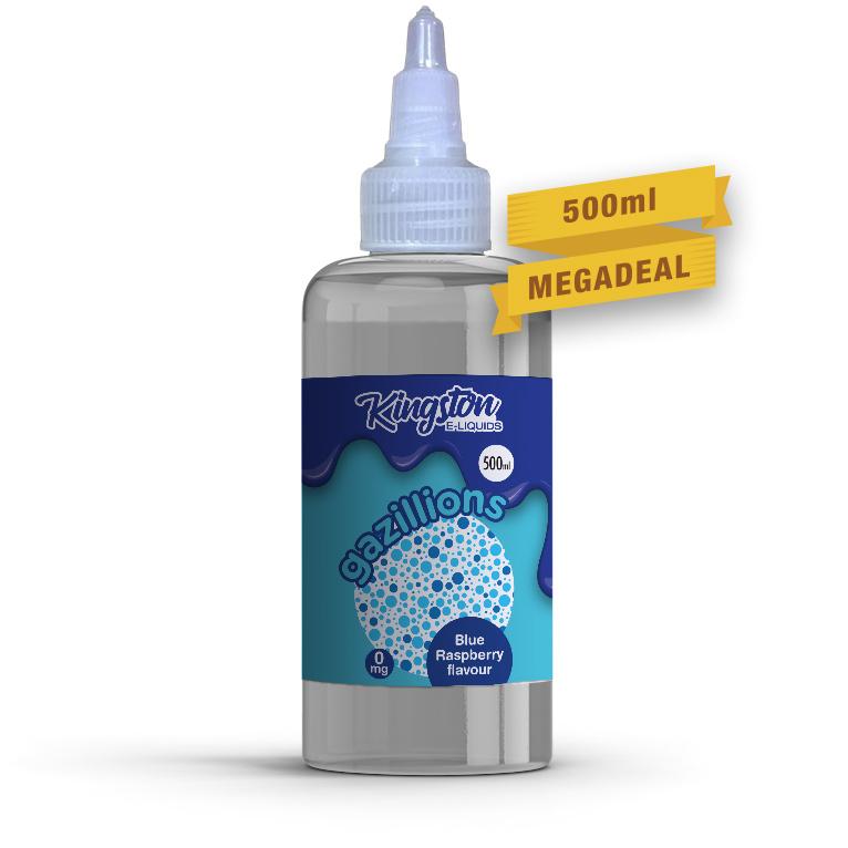 BLUE RASPBERRY E LIQUID KINGSTON GAZZILIONS 500ML 70VG - Eliquids Outlet