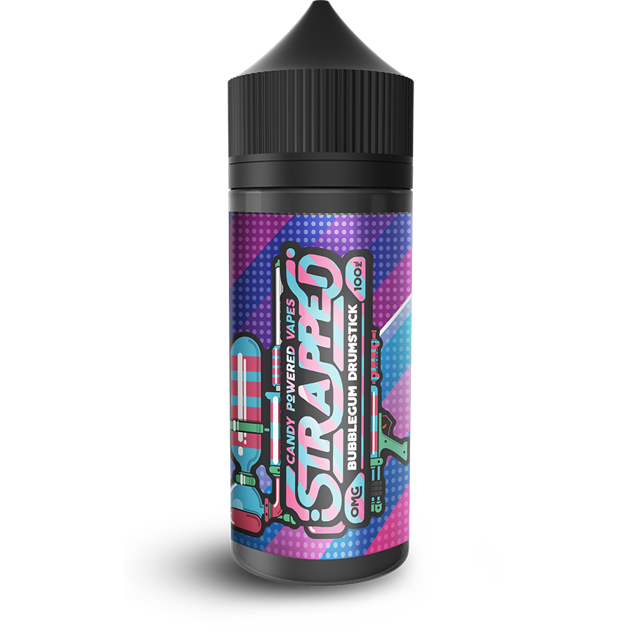 BUBBLEGUM DRUMSTICK E LIQUID BY STRAPPED 100ML 70VG
