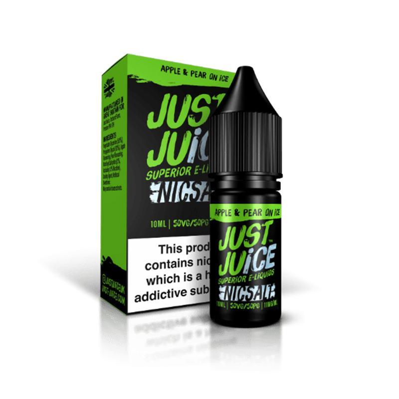 APPLE & PEAR ON ICE NICOTINE SALT E-LIQUID BY JUST JUICE NICSALT - Eliquids Outlet