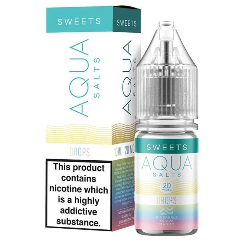 DROPS NICOTINE SALT E-LIQUID BY AQUA SALTS SWEETS - Eliquids Outlet