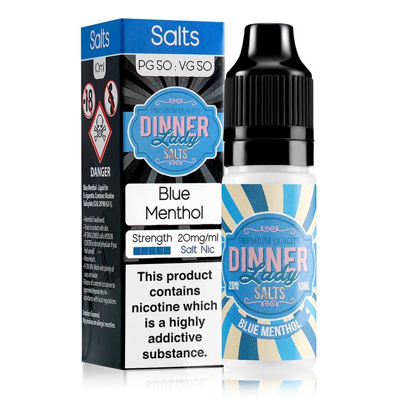 BLUE MENTHOL NICOTINE SALT E-LIQUID BY DINNER LADY SALTS - Eliquids Outlet