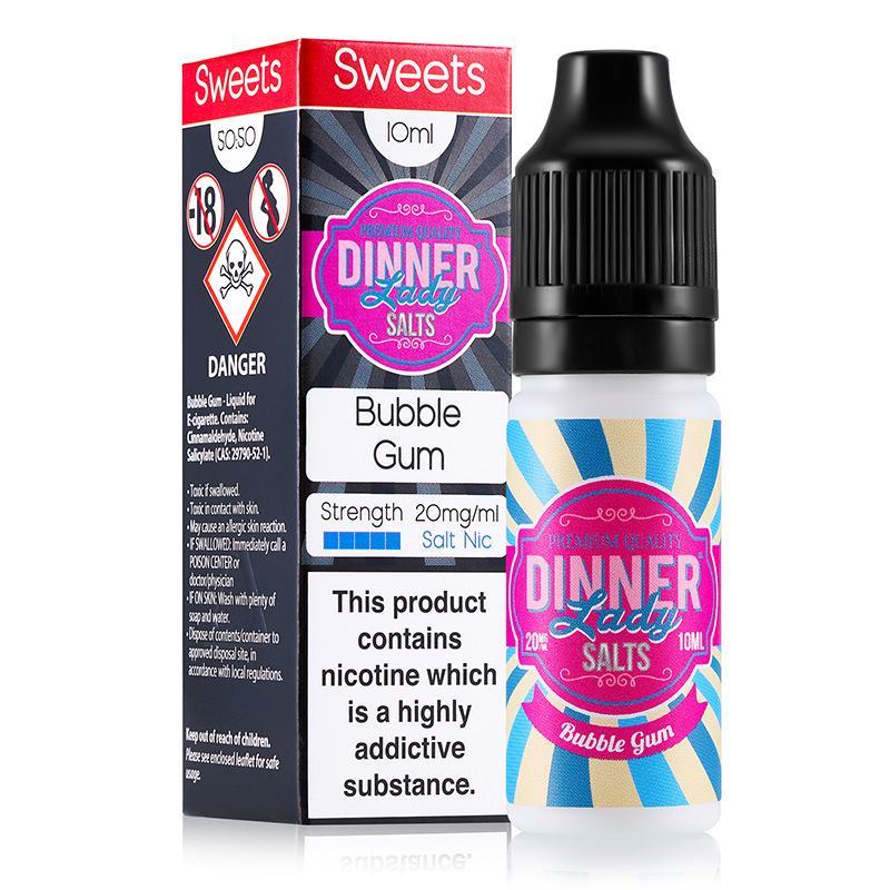 BUBBLE GUM NICOTINE SALT E-LIQUID BY DINNER LADY SALTS - Eliquids Outlet