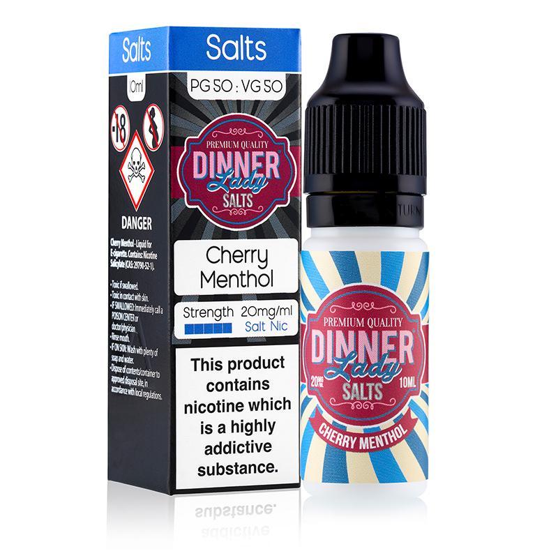 CHERRY MENTHOL NICOTINE SALT E-LIQUID BY DINNER LADY SALTS - Eliquids Outlet