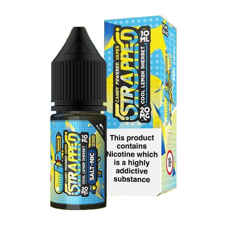 COOL LEMON SHERBET NICOTINE SALT E-LIQUID BY STRAPPED - Eliquids Outlet