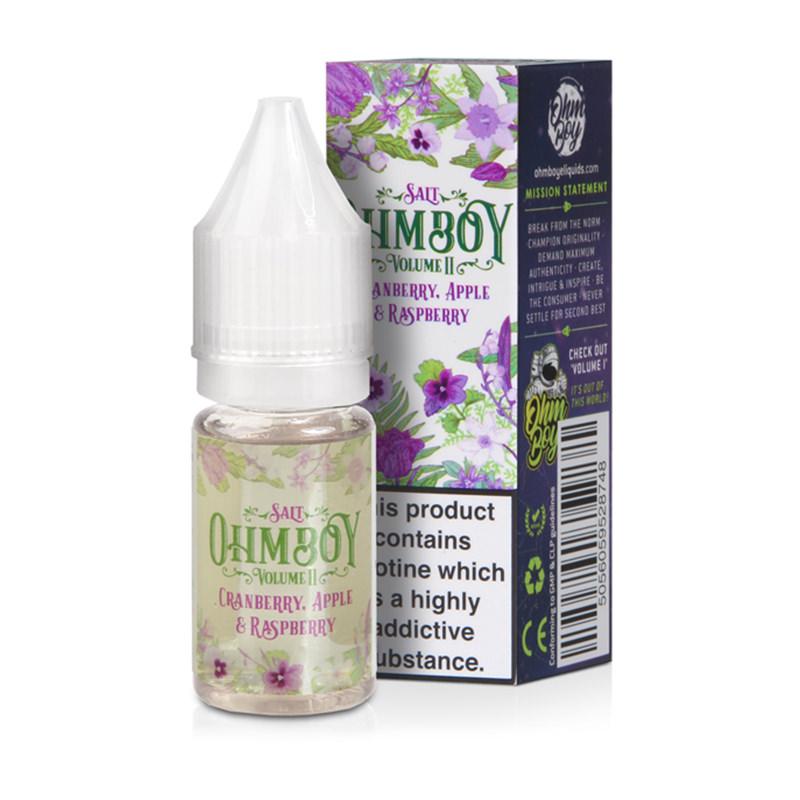 CRANBERRY, APPLE & RASPBERRY NICOTINE SALT E-LIQUID BY OHM BOY VOLUME II - Eliquids Outlet