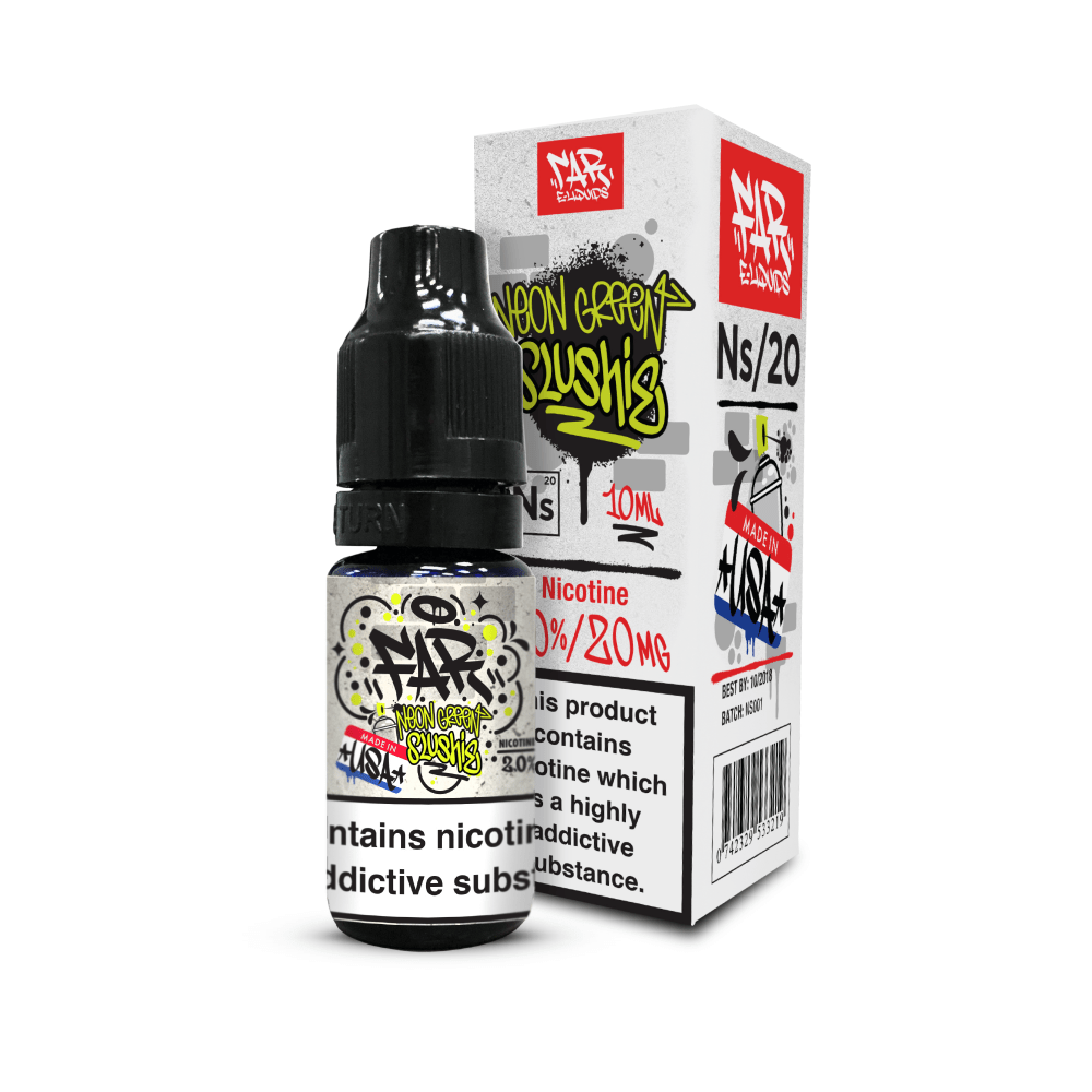 NEON GREEN SLUSHIE NICOTINE SALT E-LIQUID BY FAR - ELEMENT - Eliquids Outlet
