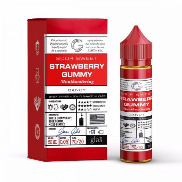 STRAWBERRY GUMMY E LIQUID BY GLAS BASIX 50ML 70VG - Eliquids Outlet