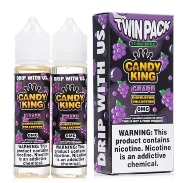 GRAPE E LIQUID BY CANDY KING BUBBLEGUM (2 X 50ML) 100ML 70VG - Eliquids Outlet