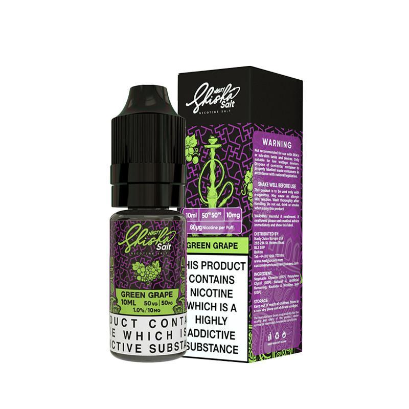 GREEN GRAPE NICOTINE SALT E-LIQUID BY NASTY SHISHA SALT - Eliquids Outlet