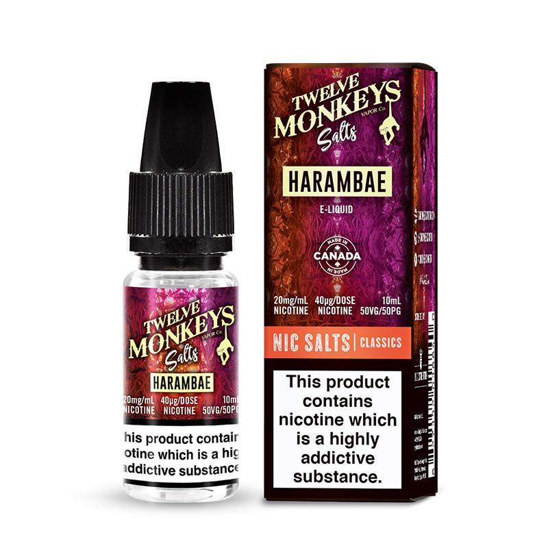 HARAMBAE NICOTINE SALT E-LIQUID BY TWELVE MONKEYS SALTS - Eliquids Outlet