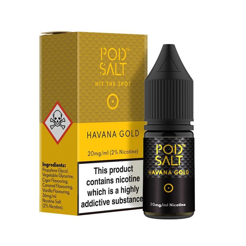 HAVANA GOLD NICOTINE SALT E-LIQUID BY POD SALT CORE RANGE - Eliquids Outlet