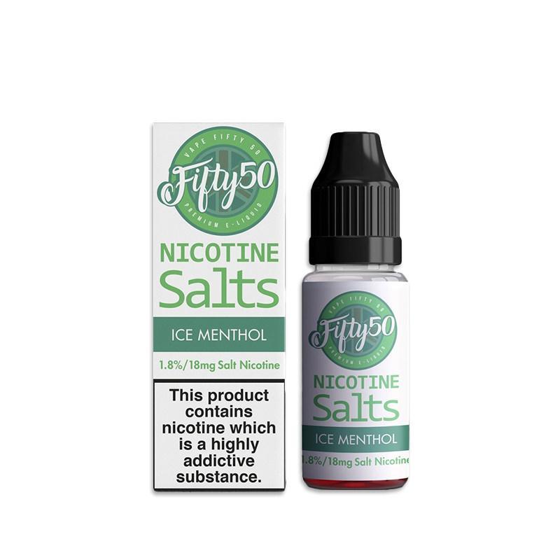 ICE MENTHOL NICOTINE SALT E-LIQUID BY FIFTY50 SALTS - Eliquids Outlet