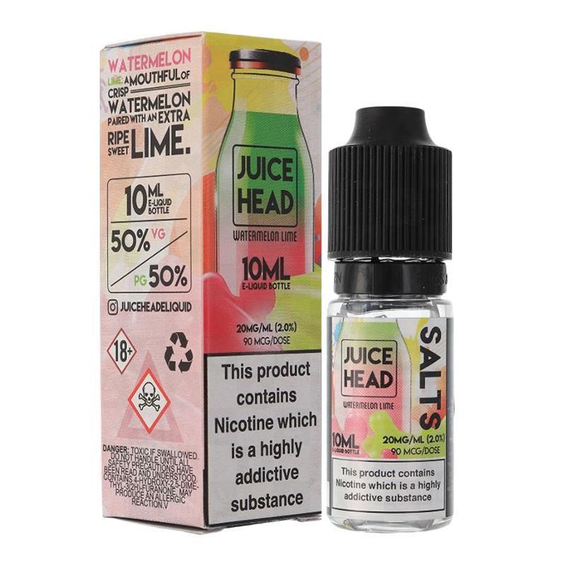 WATERMELON LIME NICOTINE SALT E-LIQUID BY JUICE HEAD SALTS - Eliquids Outlet