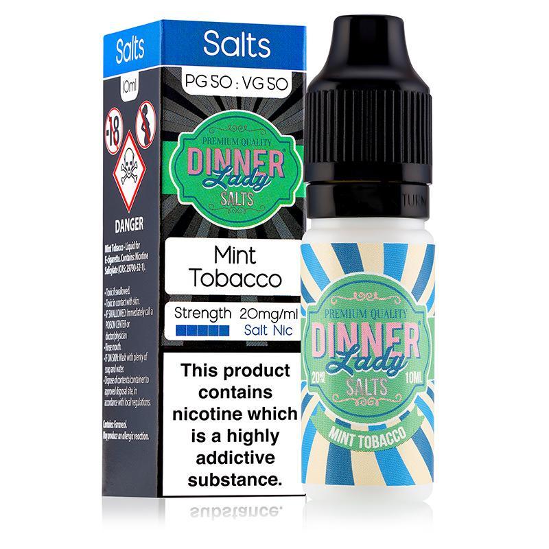 MINT TOBACCO NICOTINE SALT E-LIQUID BY DINNER LADY SALTS - Eliquids Outlet