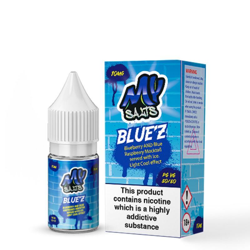 BLUE'Z NICOTINE SALT E-LIQUID BY MY SALTS - Eliquids Outlet