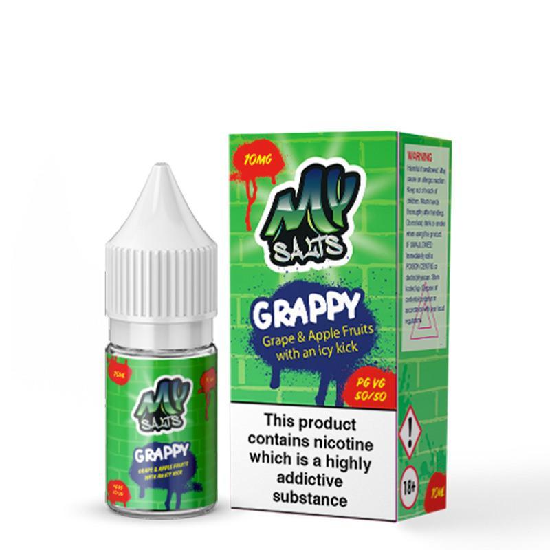 GRAPPY NICOTINE SALT E-LIQUID BY MY SALTS - Eliquids Outlet