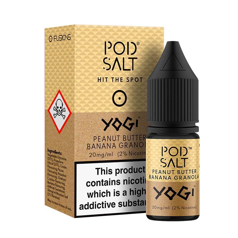 PEANUT BUTTER BANANA GRANOLA NICOTINE SALT E-LIQUID BY POD SALT FUSIONS RANGE - Eliquids Outlet