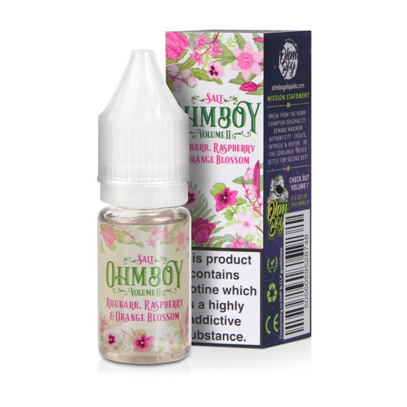 RHUBARB, RASPBERRY & ORANGE BLOSSOM NICOTINE SALT E-LIQUID BY OHM BOY VOLUME II - Eliquids Outlet