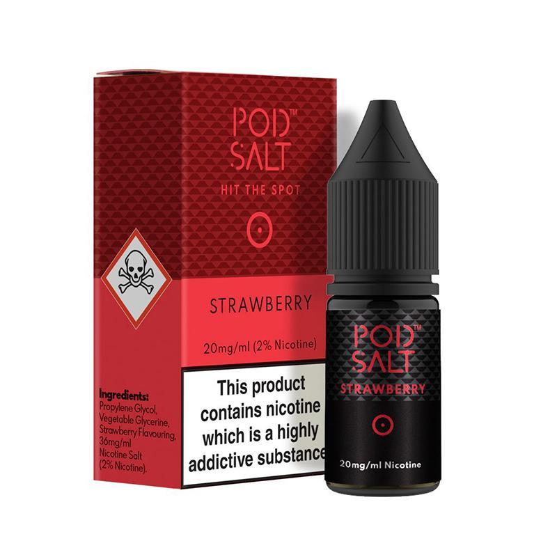 STRAWBERRY NICOTINE SALT E-LIQUID BY POD SALT CORE RANGE - Eliquids Outlet