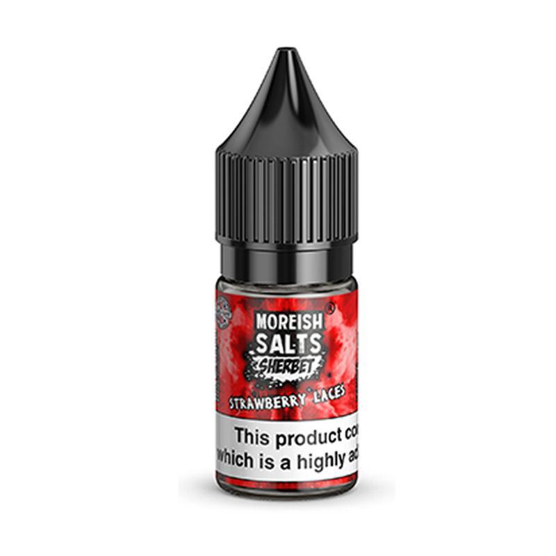 STRAWBERRY LACES SHERBET NICOTINE SALT E-LIQUID BY MOREISH SALTS - Eliquids Outlet
