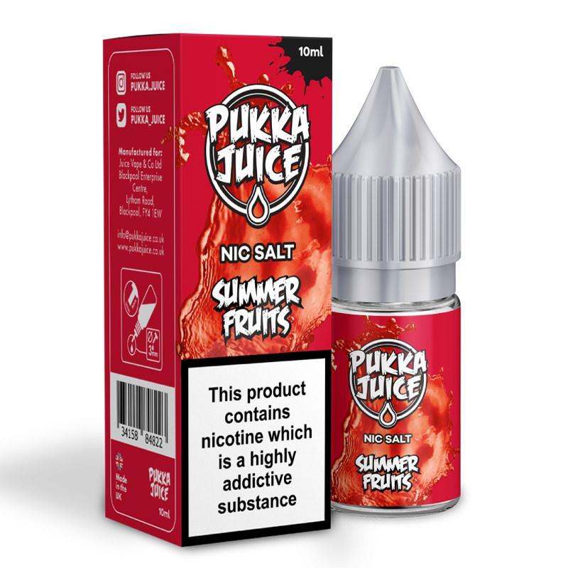 SUMMER FRUITS NICOTINE SALT E-LIQUID BY PUKKA JUICE - Eliquids Outlet