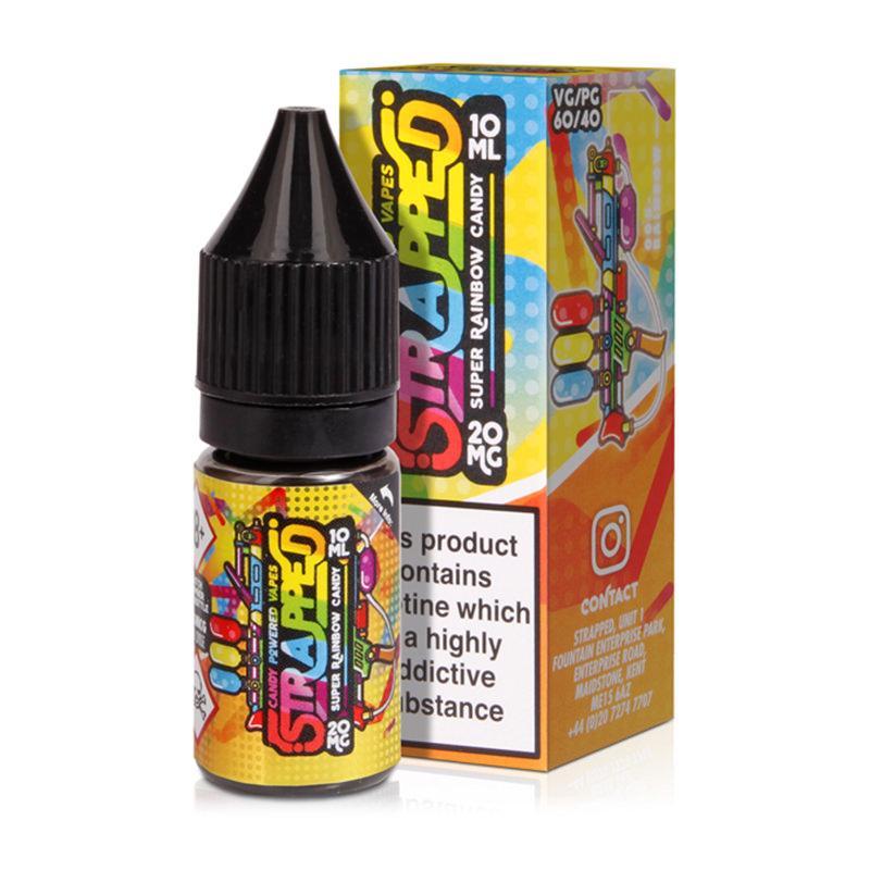 SUPER RAINBOW CANDY NIC SALT E-LIQUID BY STRAPPED - Eliquids Outlet