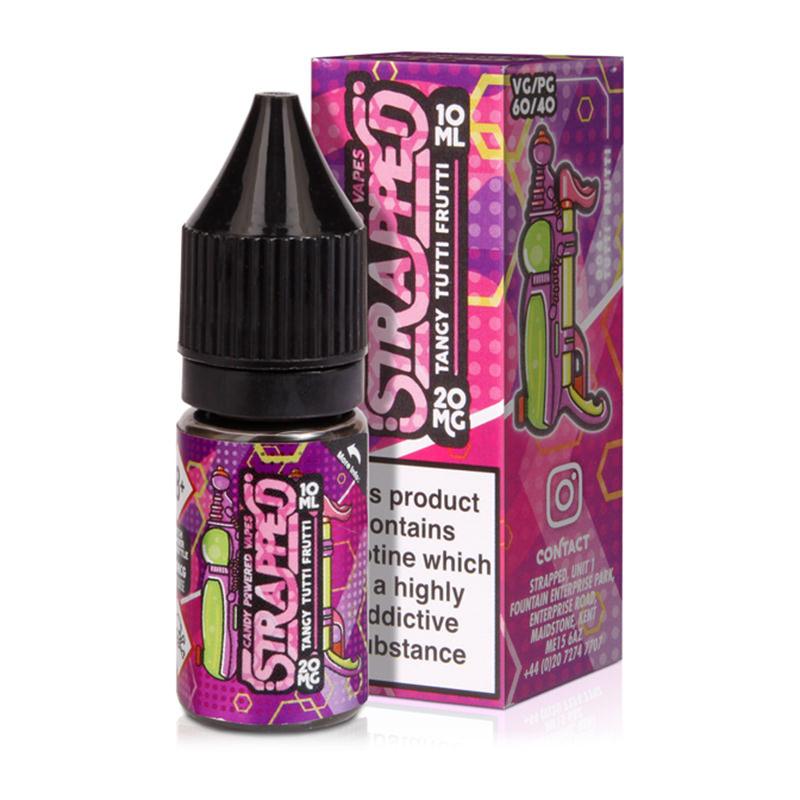 TANGY TUTTI FRUTTI NIC SALT E-LIQUID BY STRAPPED - Eliquids Outlet