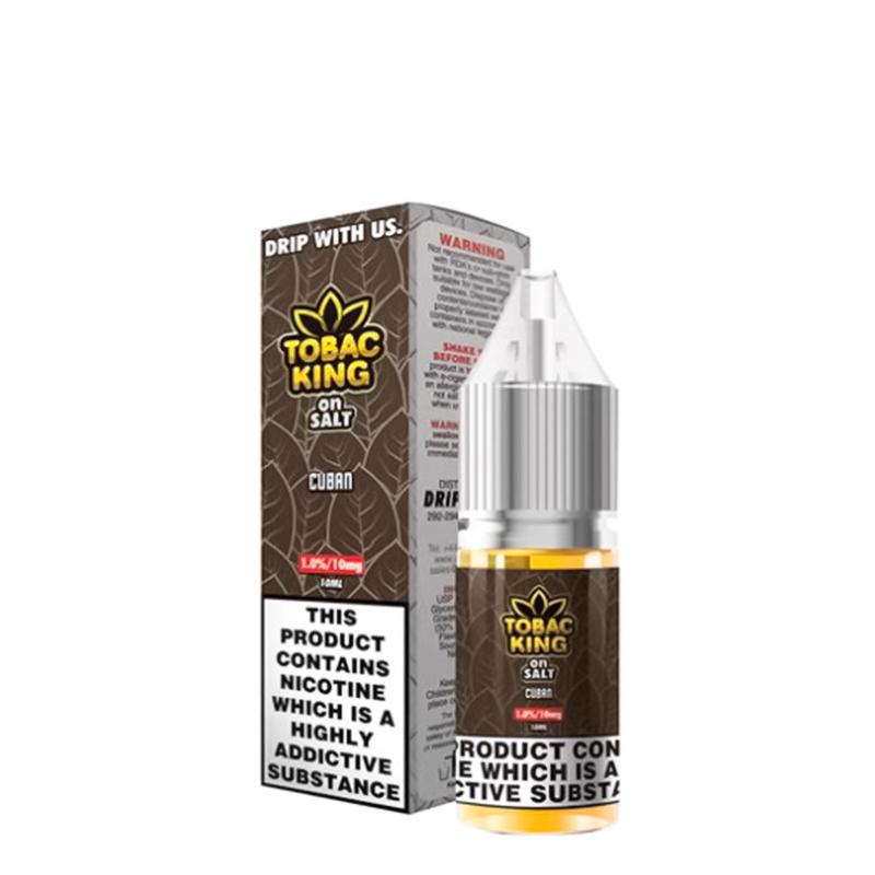CUBAN NICOTINE SALT E-LIQUID BY TOBAC KING ON SALT - Eliquids Outlet