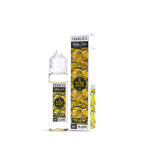 YELLOW BUTTER CAKE E-LIQUID BY CHARLIE'S CHALK DUST - BAKE SALE 50ML 70VG