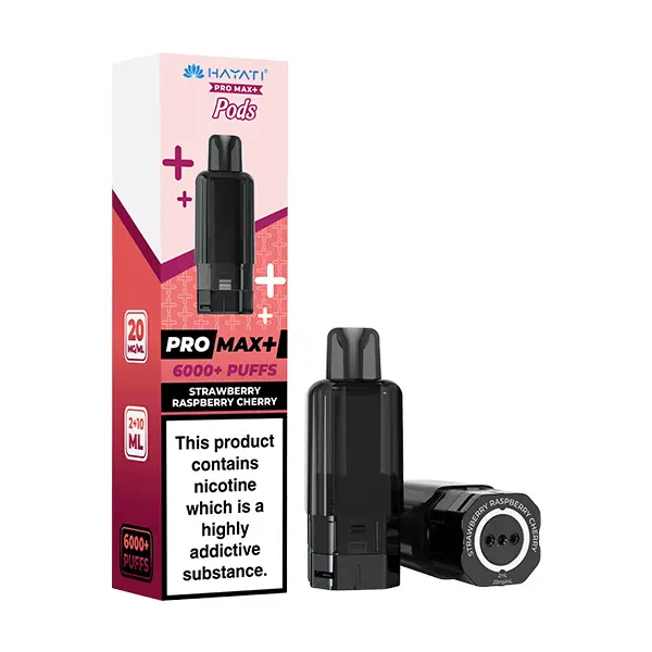 Hayati Pro Max 6000+ Refill Pods Strawberry Raspberry Cherry