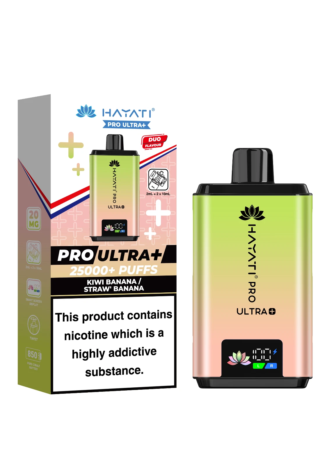 Hayati Pro Ultra Plus 25000+ Kiwi Banana / Strawb Banana