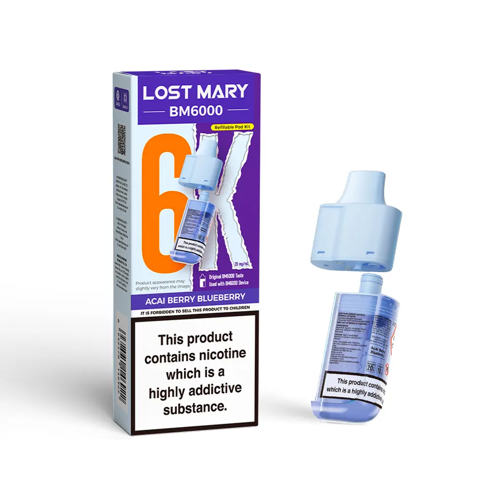 LOST MARY BM6000 ACAI BERRY BLUEBERRY PREFILLED REFILL PODS