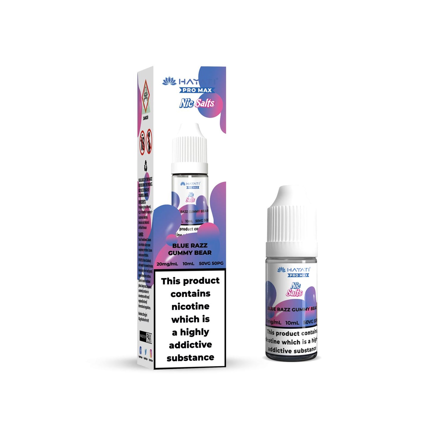 BLUE RAZZ GUMMY BEAR NICOTINE SALT E-LIQUID BY CRYSTAL PRO MAX
