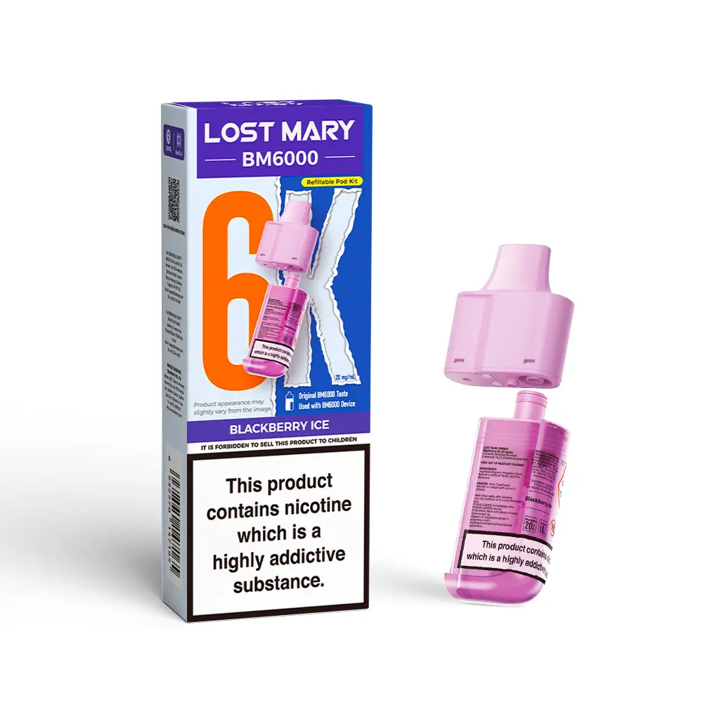 LOST MARY BM6000 BLACKBERRY ICE PREFILLED REFILL PODS