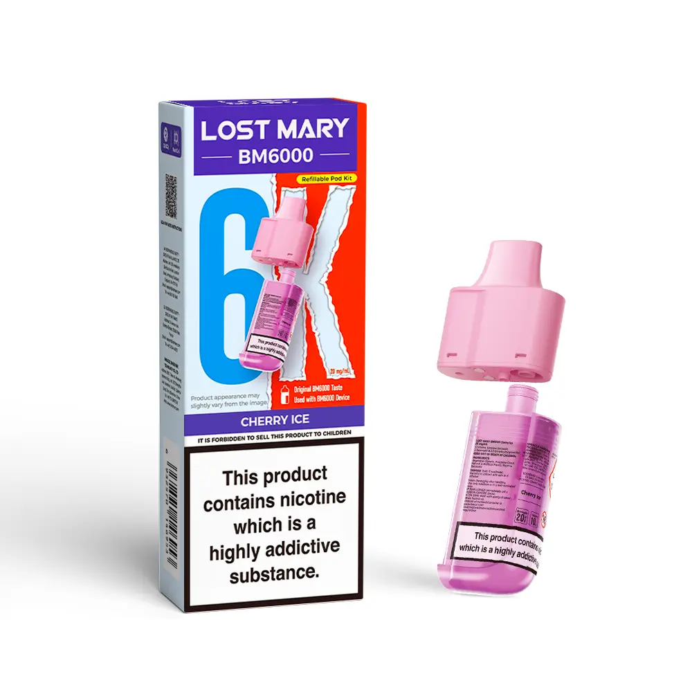 LOST MARY BM6000 CHERRY ICE PREFILLED REFILL PODS