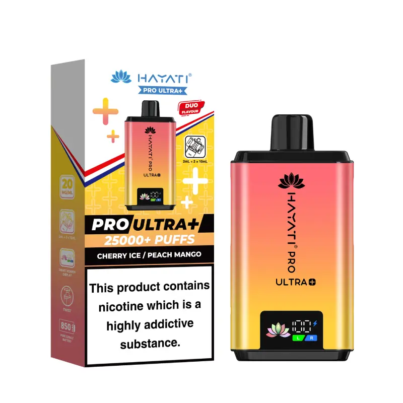Hayati Pro Ultra Plus 25000+ Cherry Ice / Peach Mango