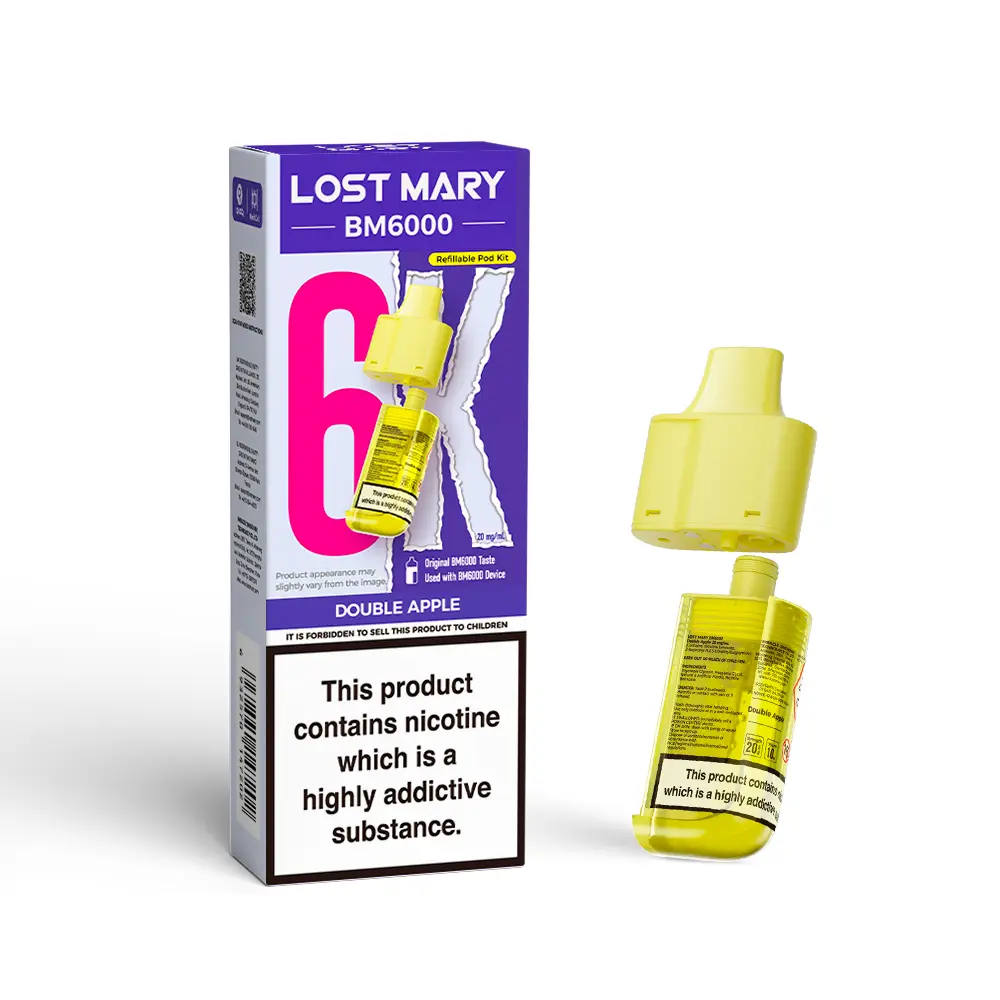LOST MARY BM6000 DOUBLE APPLE PREFILLED REFILL PODS