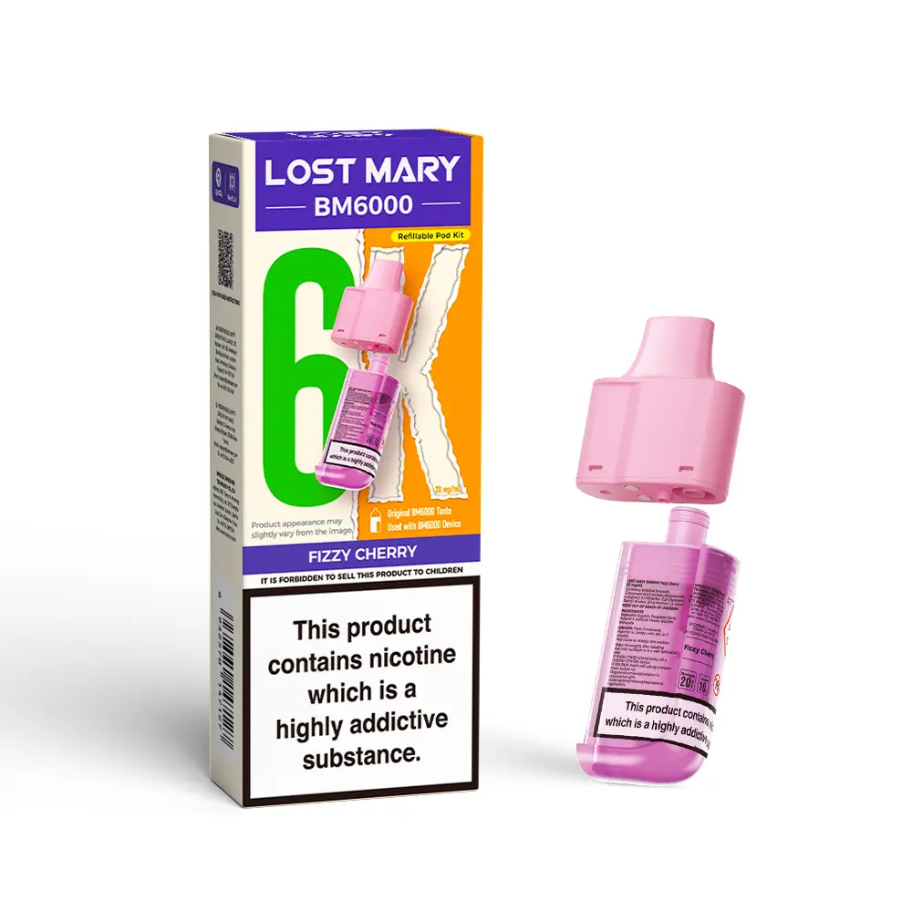 LOST MARY BM6000 FIZZY CHERRY PREFILLED REFILL PODS