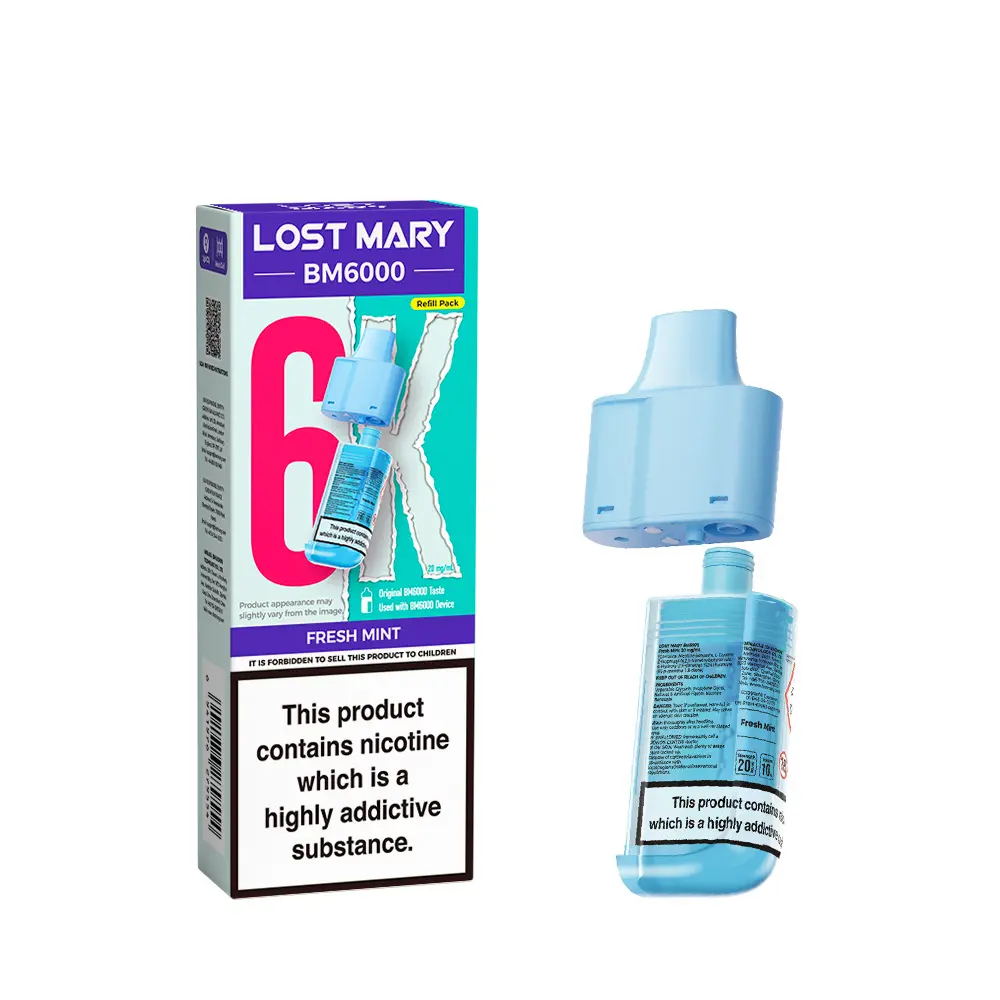 LOST MARY BM6000 FRESH MINT PREFILLED REFILL PODS